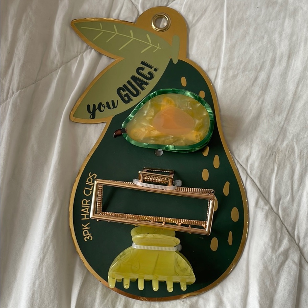 Avocado Themed Hair Clips‎